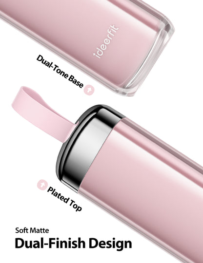 Stylish 7-Day Pill Organizer, Compact Travel Pill Box Case with Built-in Desiccant & Secure Individual Lids,Pink