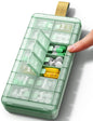 AM PM Weekly Pill Organizer 2 Times a Day, Large Pill Box 7 Day with Easy Push-Button Open